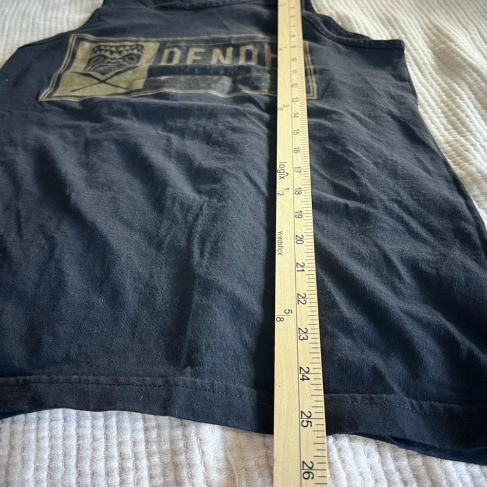 Defend Hawaii Tank Top Mens Small Black Gold Graphic Tiki Mask DFNDHI Sleeveless - Picture 7 of 7